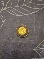 Obverse of 2022 black toonie showing Queen Elizabeth II effigy