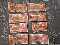 Fronts of all eight 10¢ coupons