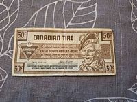 Front of 50¢ Canadian Tire note