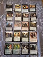 Full view of all 20 Magic: The Gathering cards in the lot