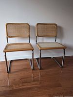Both Cesca style chairs front view