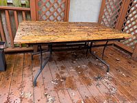 Full view of table on deck