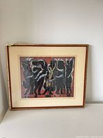 full view of framed lithograph