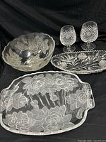 All five glass items displayed together