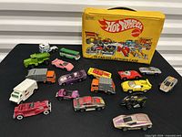 Full lot view showing case and all 18 cars