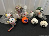 Group view of all antenna toppers, both sealed and loose