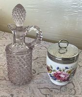 Cruet and egg coddler front view showing overall design and colour