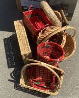 Group of various baskets showing size and styles