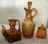 Group shot of cruet, teapot base and sugar bowl