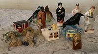 Overview of all miniature figurines on table