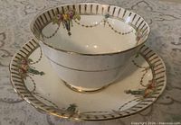Royal Albert Torquay teacup on saucer showing pattern