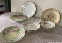 Group shot of all mixed porcelain plates