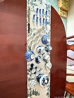 Full layout of all porcelain pieces on runner