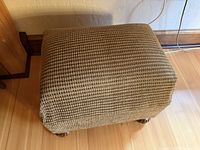 Top view of upholstered ottoman