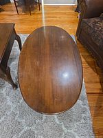 top view showing oval surface and finish