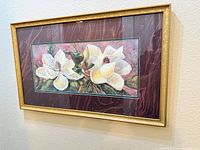 Front view of framed magnolia print
