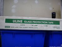 Front of box showing Uline branding, model S-9779, size 36" x 200', thickness 1.6 mil