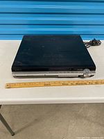 Top view of Sony receiver showing overall condition and surface wear