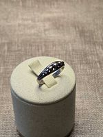 Top angle showing full ring and beaded design