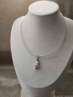 Full view of necklace on display form