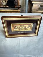 Front view of framed Firenze gold leaf artwork