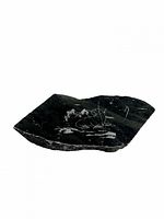Top view of soapstone slab showing incised image