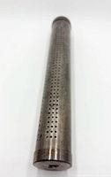 Full view of stainless perforated smoker tube