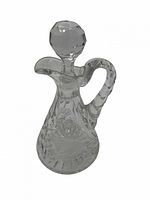clear cut crystal cruet bottle front view