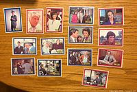 Fronts of 14 Donruss Dallas cards on table