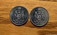 Reverse sides showing 1968 date and coat of arms