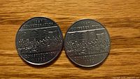 Reverse views showing 1867 Constitution commemorative design