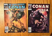 Front covers of both Conan magazines