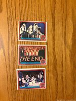 Fronts of three 1978 Topps Sgt. Pepper's cards showing artwork and condition