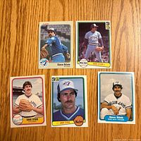 Fronts of all five Dave Stieb cards