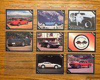 Fronts of eight Corvette cards in sleeve