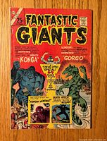 Front cover showing title, issue number, price, monsters Konga and Gorgo