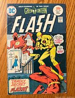 Front cover of The Flash No.233 showing title, art, price and issue information