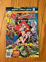 Front cover of Red Sonja #1 showing title, artwork, price, issue details