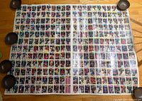 Full view of the uncut sheet with weighted corners