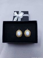 earrings in open black box