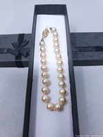 Full view of pearl bracelet in box