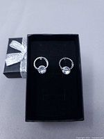 pair of earrings in box