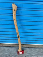 Full view of axe showing handle and head