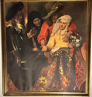 Full view of framed Vermeer print