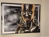 Full view of the Javon Conaway mixed-media painting on wall