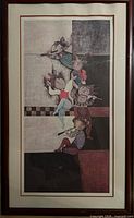 Full view of framed lithograph in frame