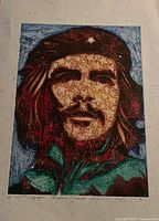 Full view of Che Guevara mixed-media print