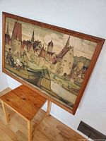 Front view of framed print showing full artwork and oak frame