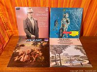 Group shot of all four Mozart LP jackets