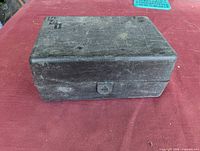 Closed black carrying case view